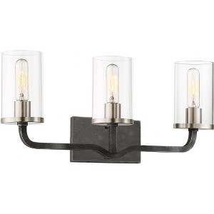 Nuvo Lighting Sherwood 3 - Light Vanity in  Iron Black/Brushed Nickel - 1 of 1