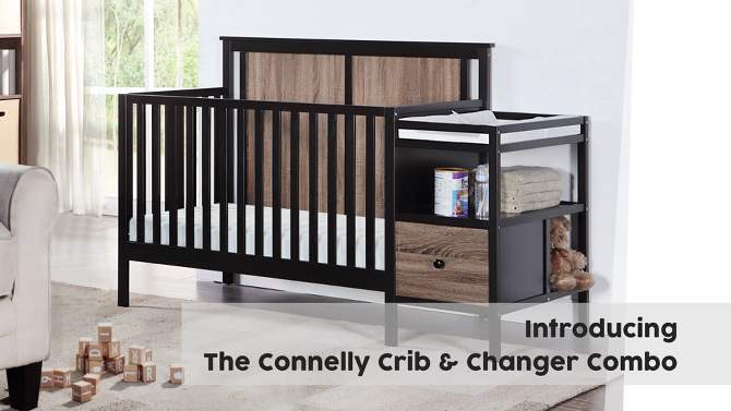 Suite Bebe Connelly 4-in-1 Convertible Crib and Changer Combo - Gray/Rockport Gray, 2 of 11, play video