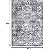 Vintage Area Rug Small Entryway Rug Indoor Non-Slip Doormat Washable Stain Resistant Floor Carpet Boho Accent Rug - 2 of 4