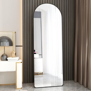 LOVMOR Arched Full Length Mirror with Stand, Full Body Mirrors  for Bedroom, Cloakroom, Floor Standing, Hanging or Leaning - 1 of 4