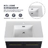 Vynxaria 30-Inch Wall-Mounted Bathroom Vanity with Thick Edged Double Resin Sink in KD-Package for Spacious Bathrooms - 3 of 4