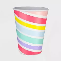 10ct 12oz Striped Pastel Paper Cup - Spritz™