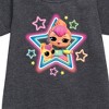 - Lol Surprise! - Kitty Stars Graphic Short Sleeve Fleece Dress - 2 of 3