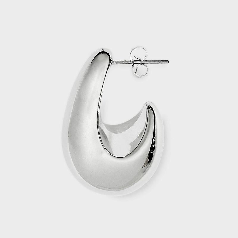 Domed Hoop Earrings - Universal Thread&#8482; Silver, 4 of 5