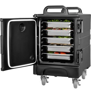 VEVOR Insulated Food Pan Carrier, 81 Qt Hot Box for Catering, Food Box Carrier with Double Buckles, Front Loading Food Warmer with Handles - 1 of 4
