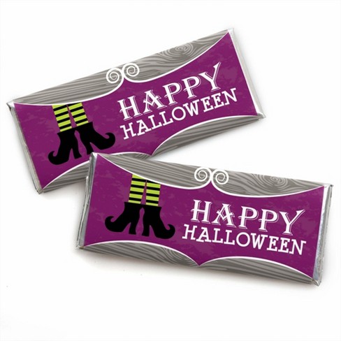 Big Dot of Happiness Happy Halloween - Candy Bar Wrapper Witch Party Favors - Set of 24 - image 1 of 4