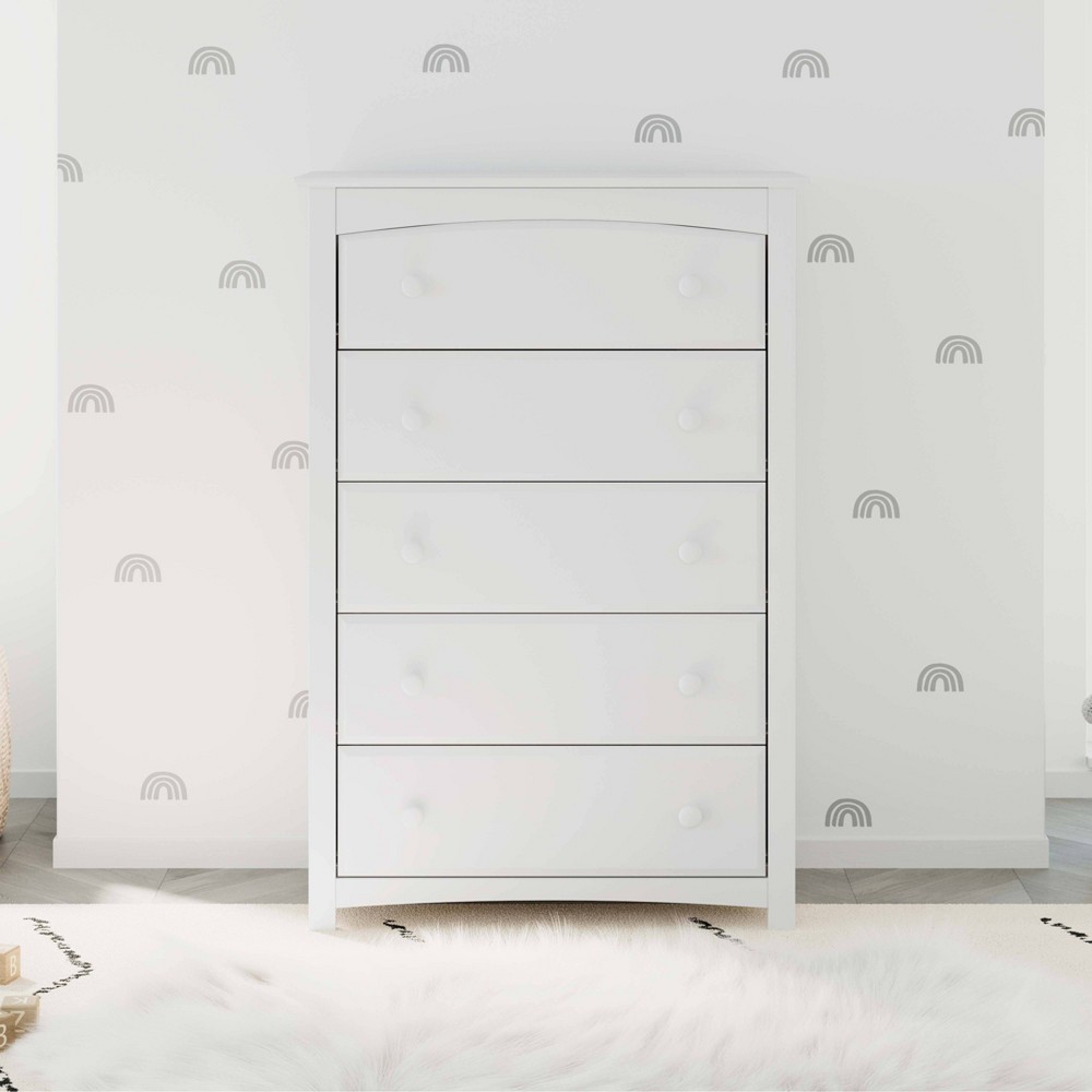 Photos - Dresser / Chests of Drawers Storkcraft Kenton 5-Drawer Dresser - White