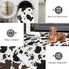 coucheta Multi-size Wild Animal Washable Area Rug, Black Brown Highland Milk Cow Print Non Slip Decorative Carpet, for Living Room, Bedroom, Dining - 4 of 4