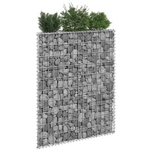 vidaXL Trapezium Gabion Raised Bed Galvanized Steel 31.5"x7.9"x39.4" - 1 of 4