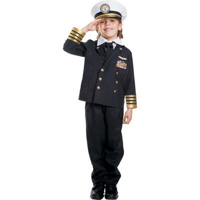 Dress Up America Navy Admiral Costume For Kids