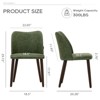 Set of 2 Modern Upholstered Dining Chairs with Padded Seat and Wood Legs, Fabric Side Chairs for Kitchen, Dining Room, or Café - 3 of 4