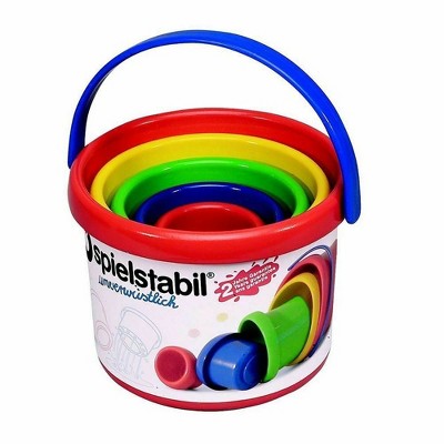 Spielstabil Nesting Stacker - Sturdy 5 Piece Play Set with Carry Handle (Made in Germany)