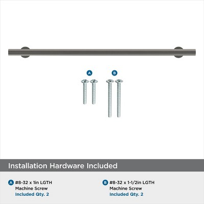 Satin Nickel 12-Inch Modern Cabinet Bar Pull