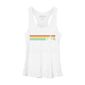 Design By Humans Retro Castle Sunset Stripes By Racerback Tank Top