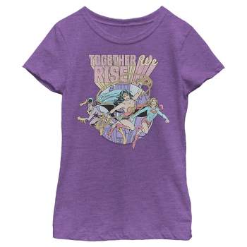 Girl's Wonder Woman Together We Rise T-Shirt