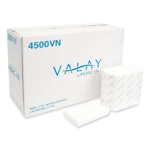 Morcon Tissue Valay Interfolded Napkins, 2-Ply, 6.5 x 8.25, White, 500/Pack, 12 Packs/Carton - 1 of 4