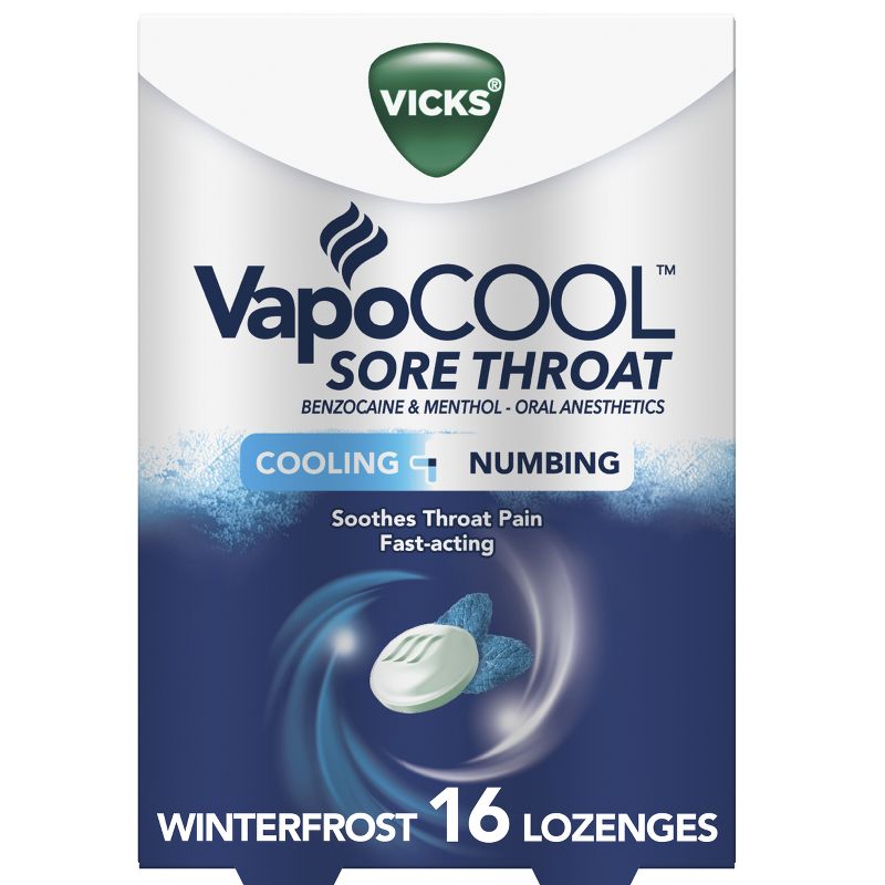 Vicks VapoCOOL Sore Throat Lozenges - 16ct, 1 of 13