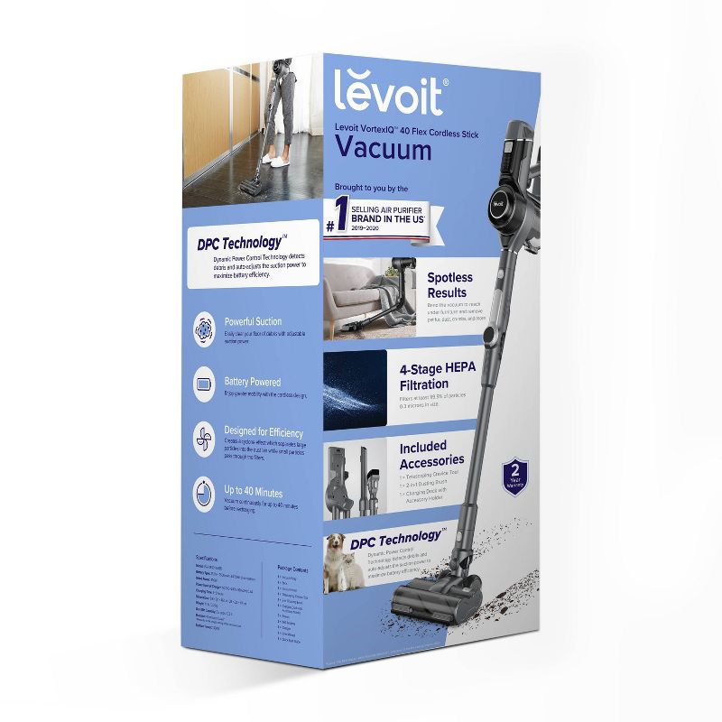 Levoit VortexIQ 40 Flex Cordless Stick Vacuum, 6 of 9
