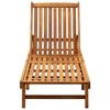 vidaXL Patio Sun Lounger with Cushion Solid Acacia Wood - 3 of 4