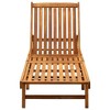 vidaXL Patio Sun Lounger with Cushion Solid Acacia Wood - image 3 of 4