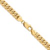 Black Bow Jewelry Men's 7.3mm 14k Yellow Gold Hollow Cuban Curb Chain Necklace - 2 of 4