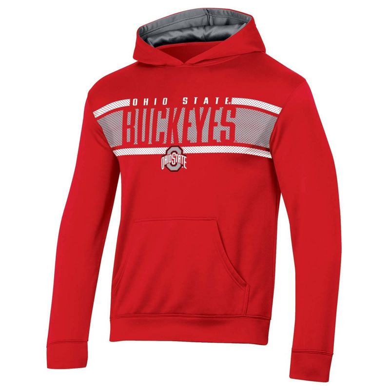 NCAA Ohio State Buckeyes Boys&#39; Poly Hooded Sweatshirt, 1 of 4