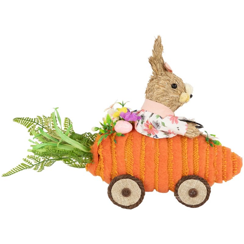 Northlight Girl Bunny with Carrot Car Easter Decoration - 13", 4 of 7