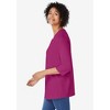 Woman Within Plus Size Perfect Three-Quarter Sleeve V-Neck Tunic - 4 of 4