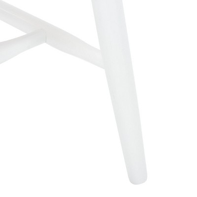 Windsor White/Natural Malaysian Oak Spindle Side Chair, Set of 2