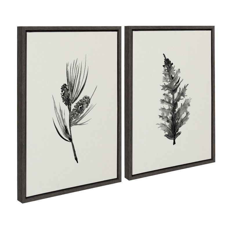 (Set of 2) 18&#34; x 24&#34; Sylvie Vintage Botanical 3 and 4 Framed Canvas Set Gray - Kate &#38; Laurel All Things Decor, 3 of 8