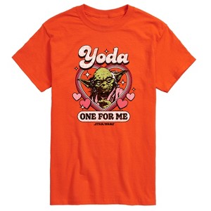 Men's - Star Wars - Valentine Yoda One For Me Short Sleeve Graphic T-Shirt - 1 of 4
