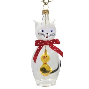 Italian Ornaments 4.25 In Little Cat Bell Italian Ornament Kitten Tree Ornaments - 1 of 4