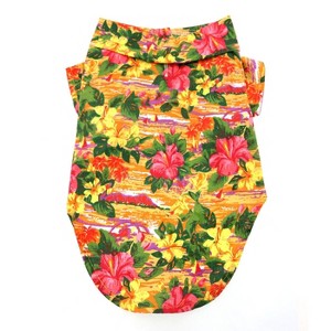 Doggie Design Hawaiian Camp Shirt - Sunset Hibiscus - 1 of 4