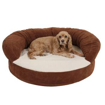 Carolina Pet Company Ortho Sleeper Bolster Dog Bed - Chocolate