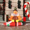 FURNIinspire Decorative Holiday Scene Props Christmas Inflatable Decor Blow Up Santa Claus with Turkey for Yard, Mall, Multicolored, 26.71"*59"*59" - 4 of 4