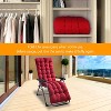NewHome"67x22 Inch Chaise Lounger Cushion for Recliner, Rocking Chair, Sofa, and Deck Chair - Outdoor Mat"CoffeeGreyPurple&Red - 4 of 4