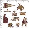 Texas State University 10ct Vinyl Large Deluxe Stickers Variety Pack - image 2 of 4