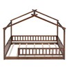 CAVINAS Twin/Full Size House Bed Frame with High Fence,Modern Floor Bed for Kids Room,Bedroom - 3 of 4