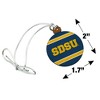 South Dakota State University Stripes Mini Small Tiny Wood Christmas Tree Holiday Ornament - 4 of 4