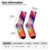 Colorful Rainbow Squares Women Printed Crew Socks Funny Funky Socks Soft Polyester Novelty Gifts for Artists Men - 2 of 4