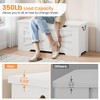 Storage Chest, Storage Bench Wooden Toy Chest Box, Farmhouse Storage Trunk with Safety Hinge, Supports 350 lbs, for Entryway,Living Room,Bedroom - 4 of 4