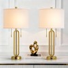 Maxax 2-Pack Nickle/Gold Metal Table Lamps - 2 of 4