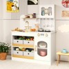 Infans Kids Kitchen Playset Toy Play Kitchen w/ 4 Fabric Drawers, Stoves, Oven & Faucet - 3 of 4