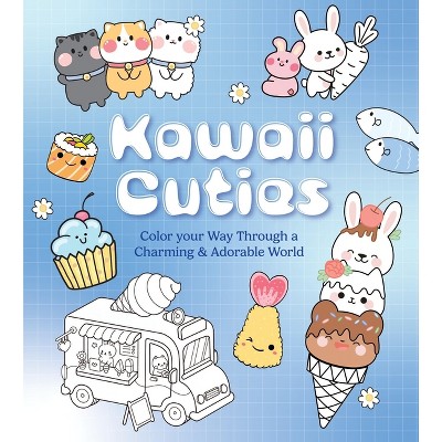 Coloring to help my anxiety with my new Kawaii Cuties mini coloring bo, coloring books