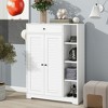 Lirago White Shutter-Door Shoe Cabinet 31.5"x15.75"x43.3"-12-Pair Shoe Storage with Adjustable Shelves - 4 of 4