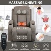 Power Lift Recliner Chair With USB Charging Port, 2 Cup Holders, Side Pockets, Waist Heating 8 point Massage Chair, Up To 350 LBS Power Lazy Sofa - 4 of 4