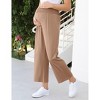 Coolmee Womens Maternity Pants Wide Leg Smocked High Waisted Palazzo Pants Casual Lounge Trousers - 4 of 4