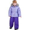 Rothschild Little/Big Girls' Foil Print Ski Jacket and Snowbib Snowsuit Sets - 2 of 4