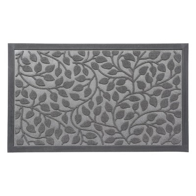 Evideco French Home Goods Heavy-Duty Dirt-Trapping Rubber Doormat with Raised Pattern
