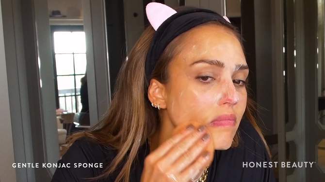 Honest Beauty Gentle Konjac Sponge with Kaolin Clay - 1ct, 2 of 9, play video